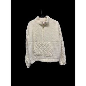 Cream Plush Quarter Zip Pullover Junior Sz L 11-13